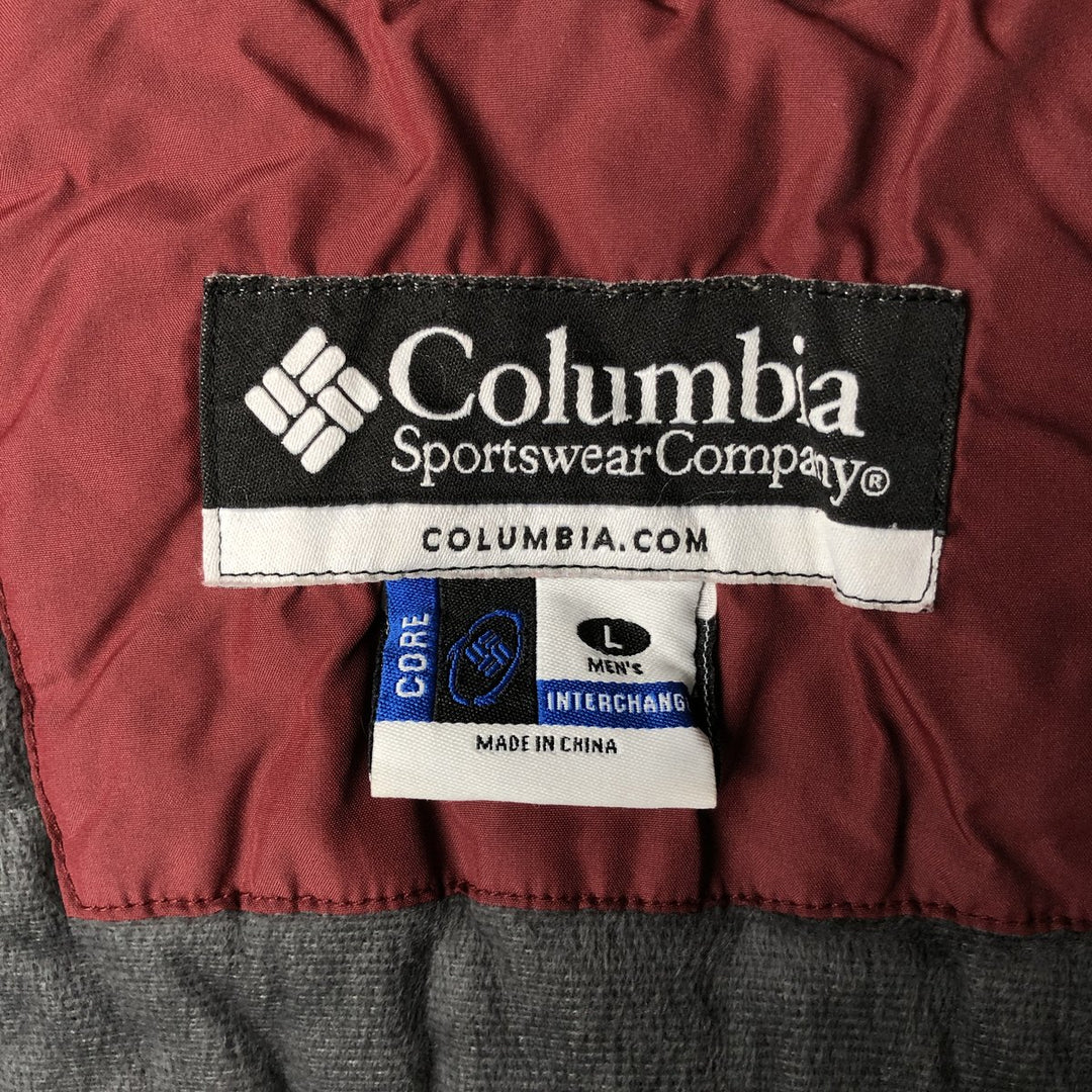 Columbia INTERCHANGE Men's Padded Puffer Jacket, Size L polyester red type Vintage Second Hand