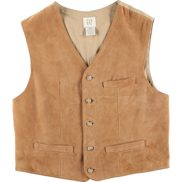 90'S GAP Old Gap Suede Leather Vest Men's L Vintage /eaa421330