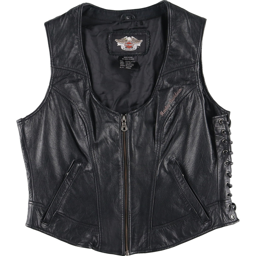 Harley-Davidson Lace-up Leather Vest Women's L /eaa421333