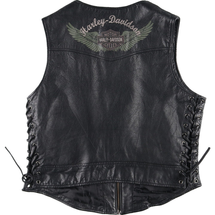 Harley-Davidson Lace-up Leather Vest Women's L /eaa421333