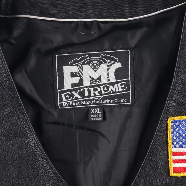 FMC EXTREME Leather Vest Men's XXL Side Lace-up /eaa421336