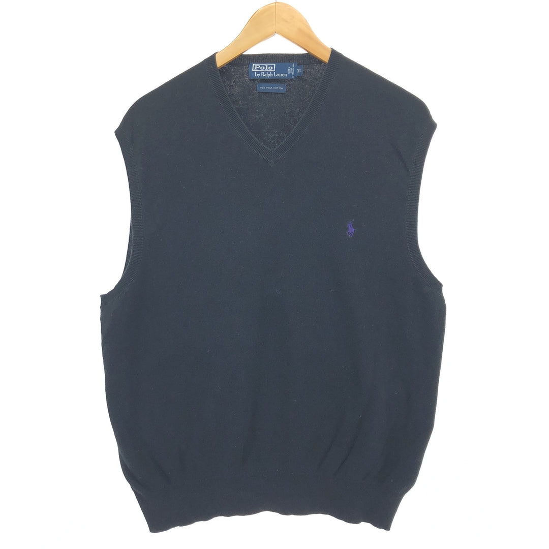 Ralph Lauren POLO by Ralph Lauren V-neck Pima cotton knit vest Men's XL /eaa421491