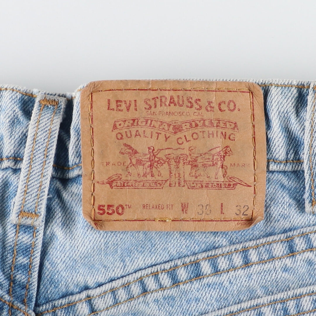 90'S Levi's 550 REGULAR FIT Tapered Denim Pants Made in USA Men's W30 Vintage /eaa421521