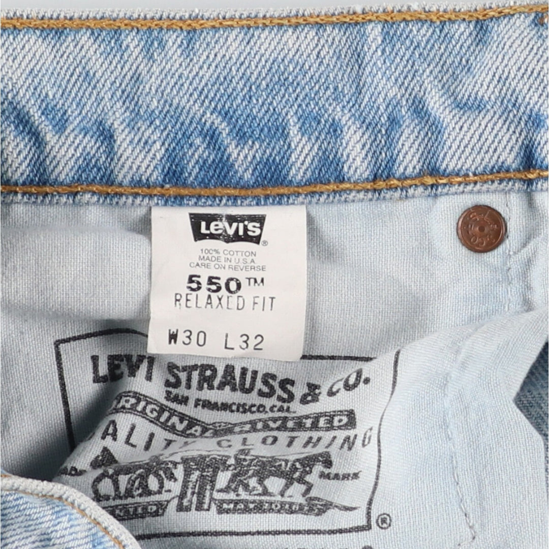 90'S Levi's 550 REGULAR FIT Tapered Denim Pants Made in USA Men's W30 Vintage /eaa421521