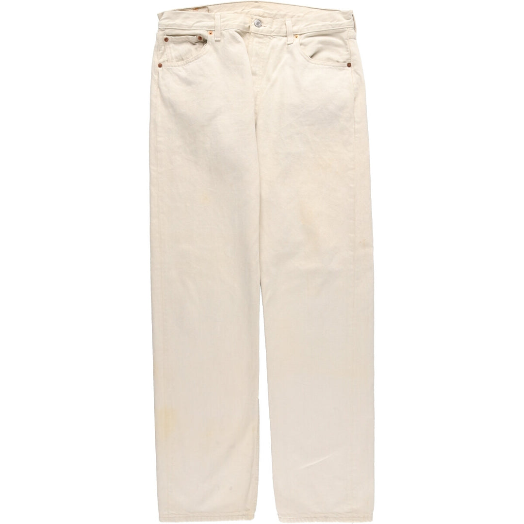 Levi's 501-0127 White Denim Straight Denim Pants Men's W35 / eaa421523