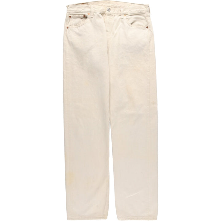 Levi's 501-0127 White Denim Straight Denim Pants Men's W35 / eaa421523