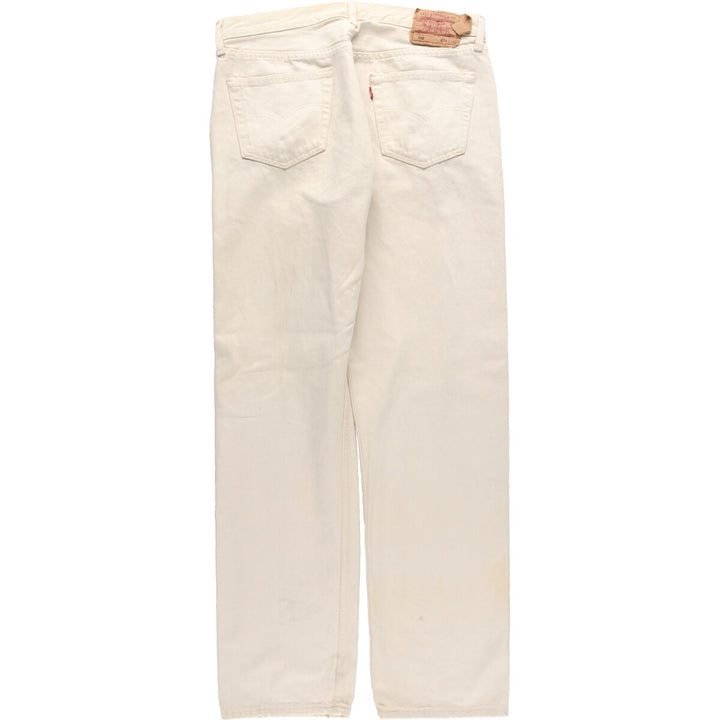 Levi's 501-0127 White Denim Straight Denim Pants Men's W35 / eaa421523