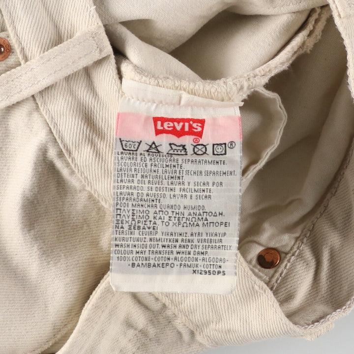 Levi's 501-0127 White Denim Straight Denim Pants Men's W35 / eaa421523