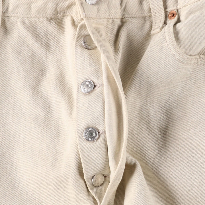 Levi's 501-0127 White Denim Straight Denim Pants Men's W35 / eaa421523