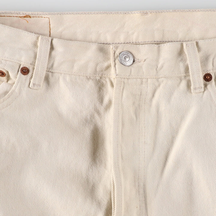 Levi's 501-0127 White Denim Straight Denim Pants Men's W35 / eaa421523