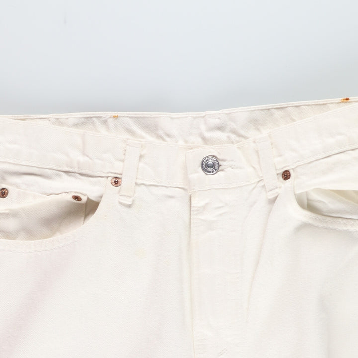 90'S Levi's 550 White Denim Tapered Denim Pants Made in USA Men's W34 Vintage /eaa421596