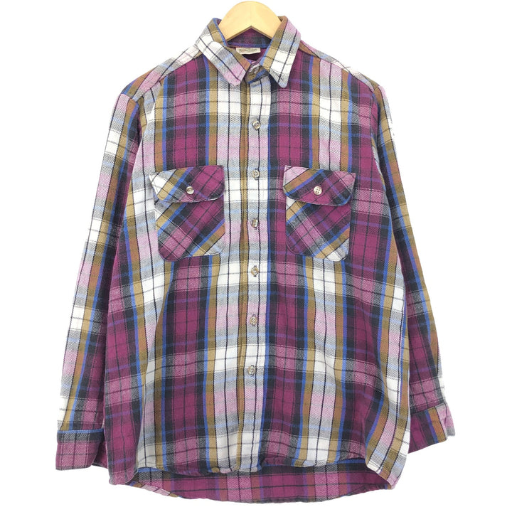 90'S Five Brother Long Sleeve Heavy Flannel Check Shirt Men's Medium Vintage /eaa421632