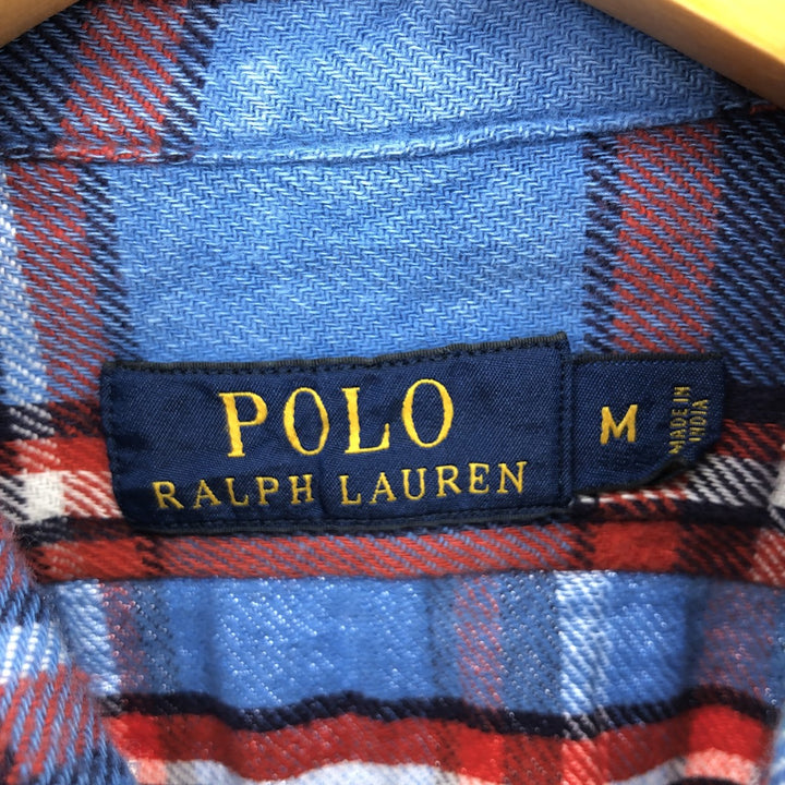 Ralph Lauren POLO RALPH LAUREN Long Sleeve Light Flannel Check Shirt Men's M /eaa421651