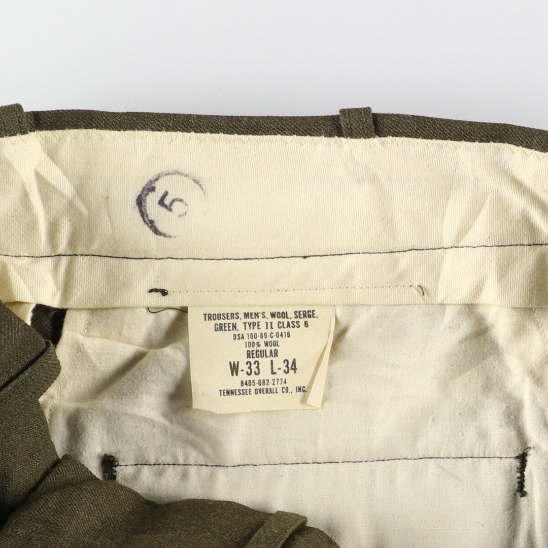 1960'S US military dress pants, slacks, made in USA, W33L34, men's w32 equivalent, vintage /eaa421675