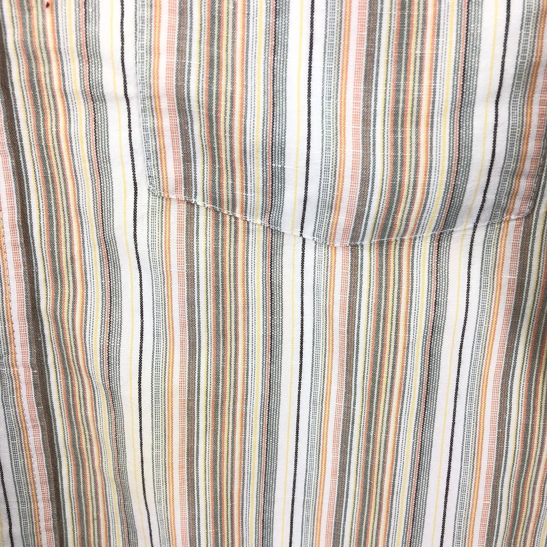 Timberland Stripe Pattern Long Sleeve Linen Shirt Men's XL /eaa421814