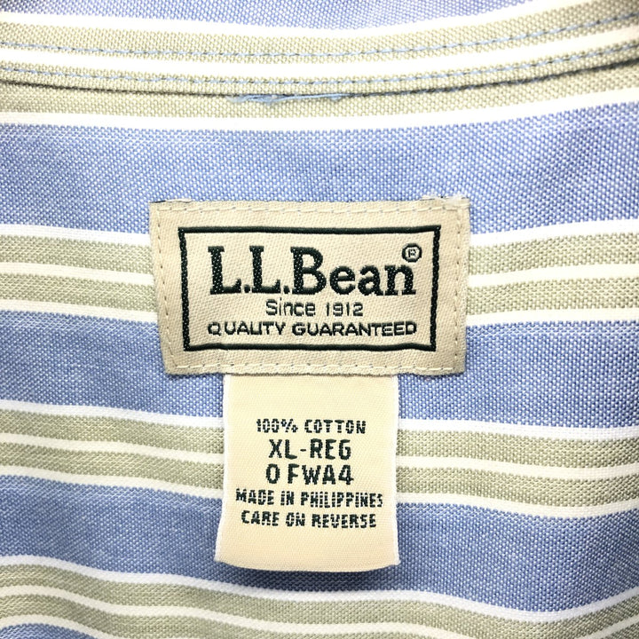 00'S LLBean Long Sleeve Button-Down Striped Shirt Men's XXL /eaa421820