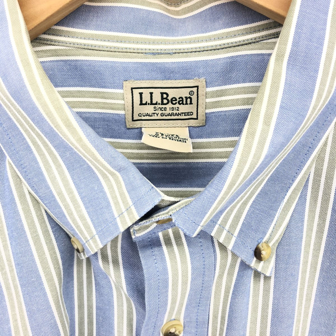 00'S LLBean Long Sleeve Button-Down Striped Shirt Men's XXL /eaa421820