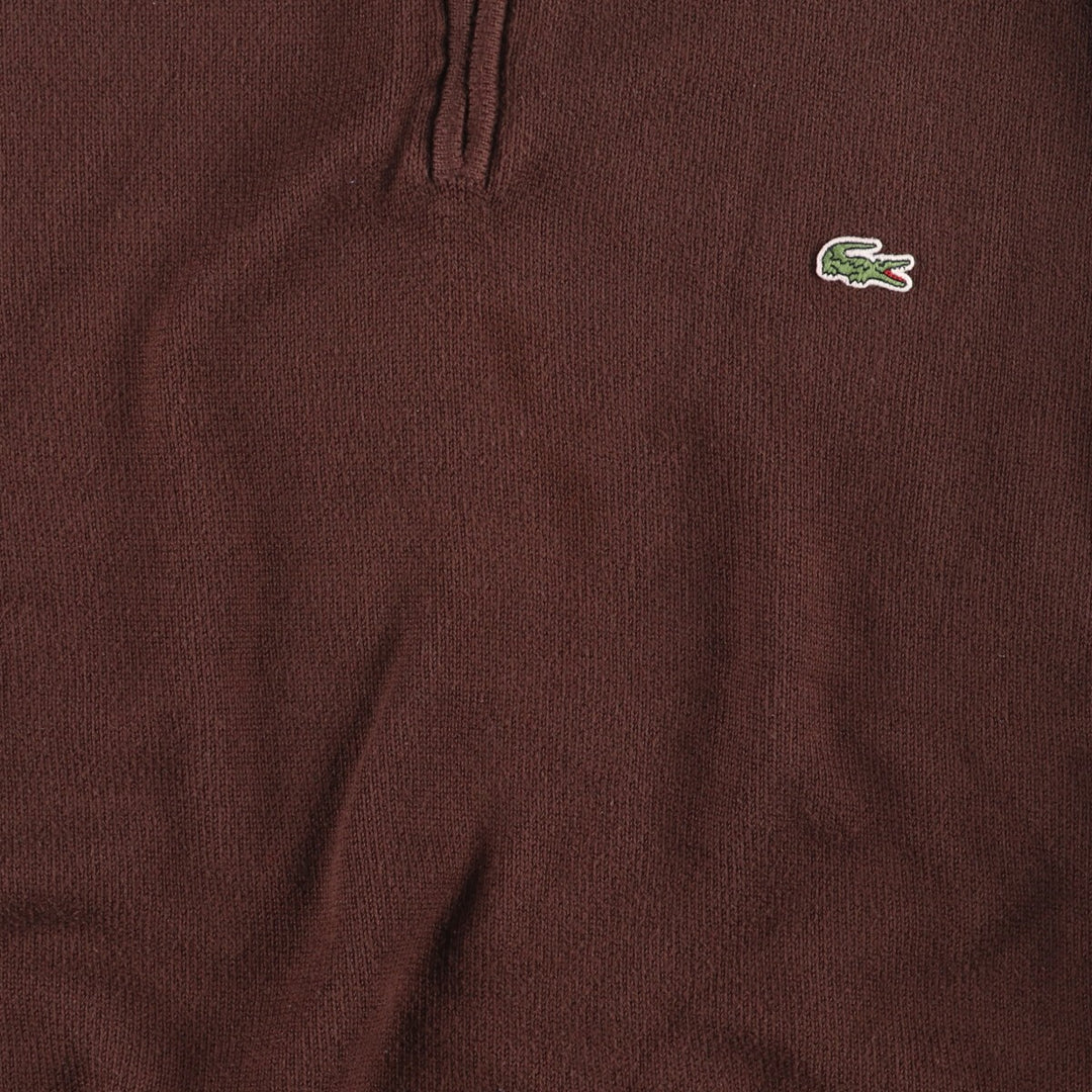 Lacoste LACOSTE French design cotton knit half zip sweater 6 Men's XL /eaa421906