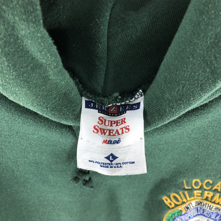 90'S Jerzees SUPER SWEATS Sweatshirt pullover hoodie made in USA, men's size L, vintage /eaa422004
