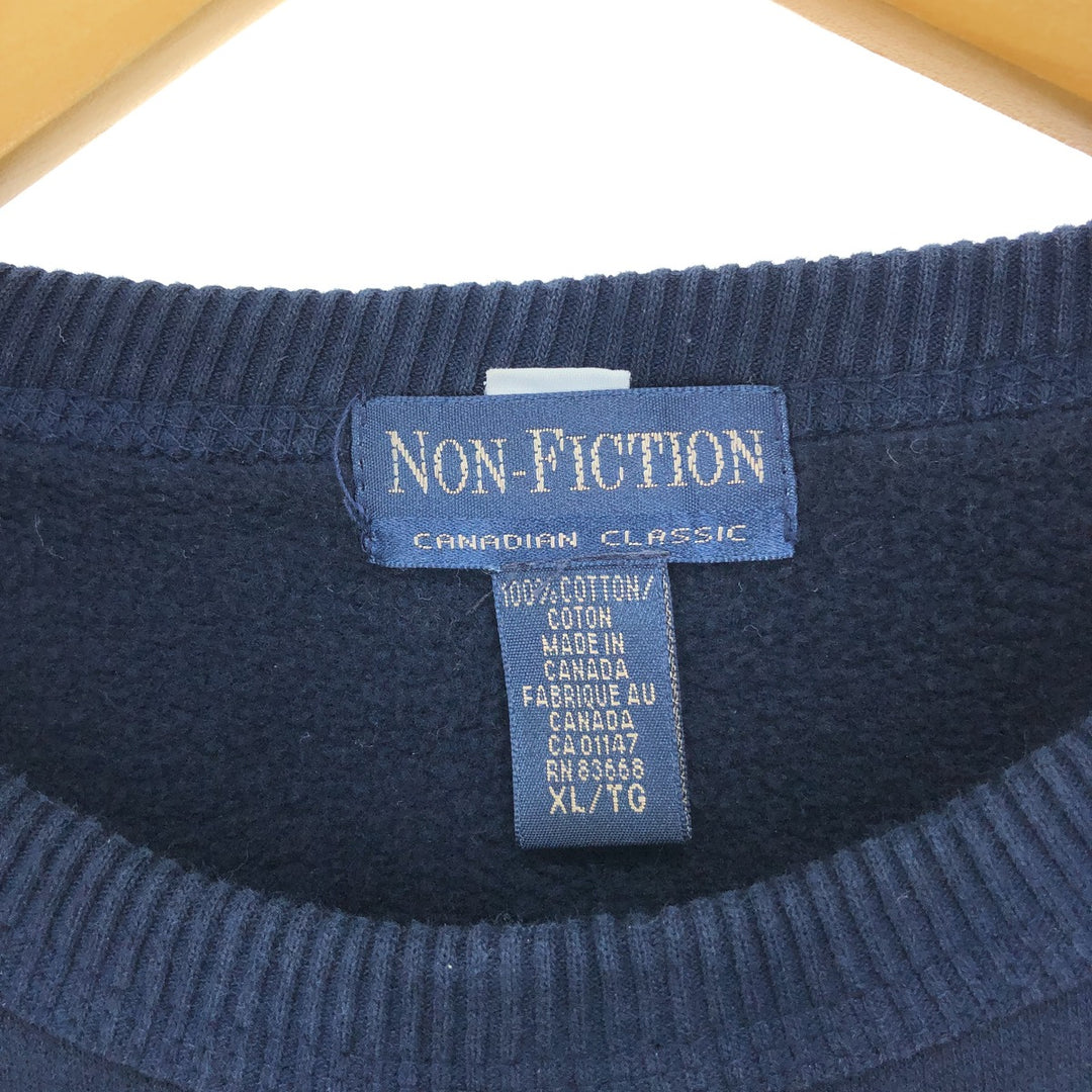 NON-FICTION Sweatshirt Trainer Made in Canada Men's XL /eaa422020