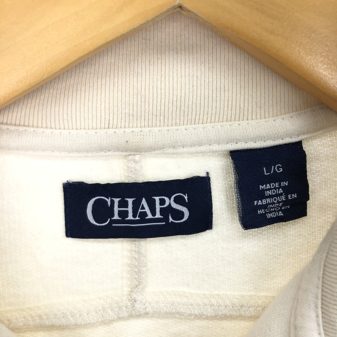 CHAPS High Neck Half Button Sweatshirt Trainer Men's L /eaa422045