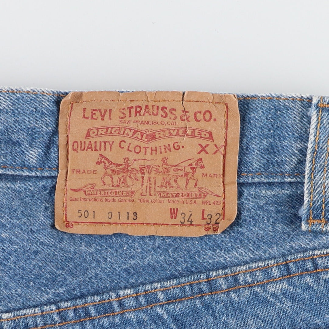 90'S Levi's 501-0113 Straight Denim Pants Made in USA Men's W32 Vintage /eaa422157