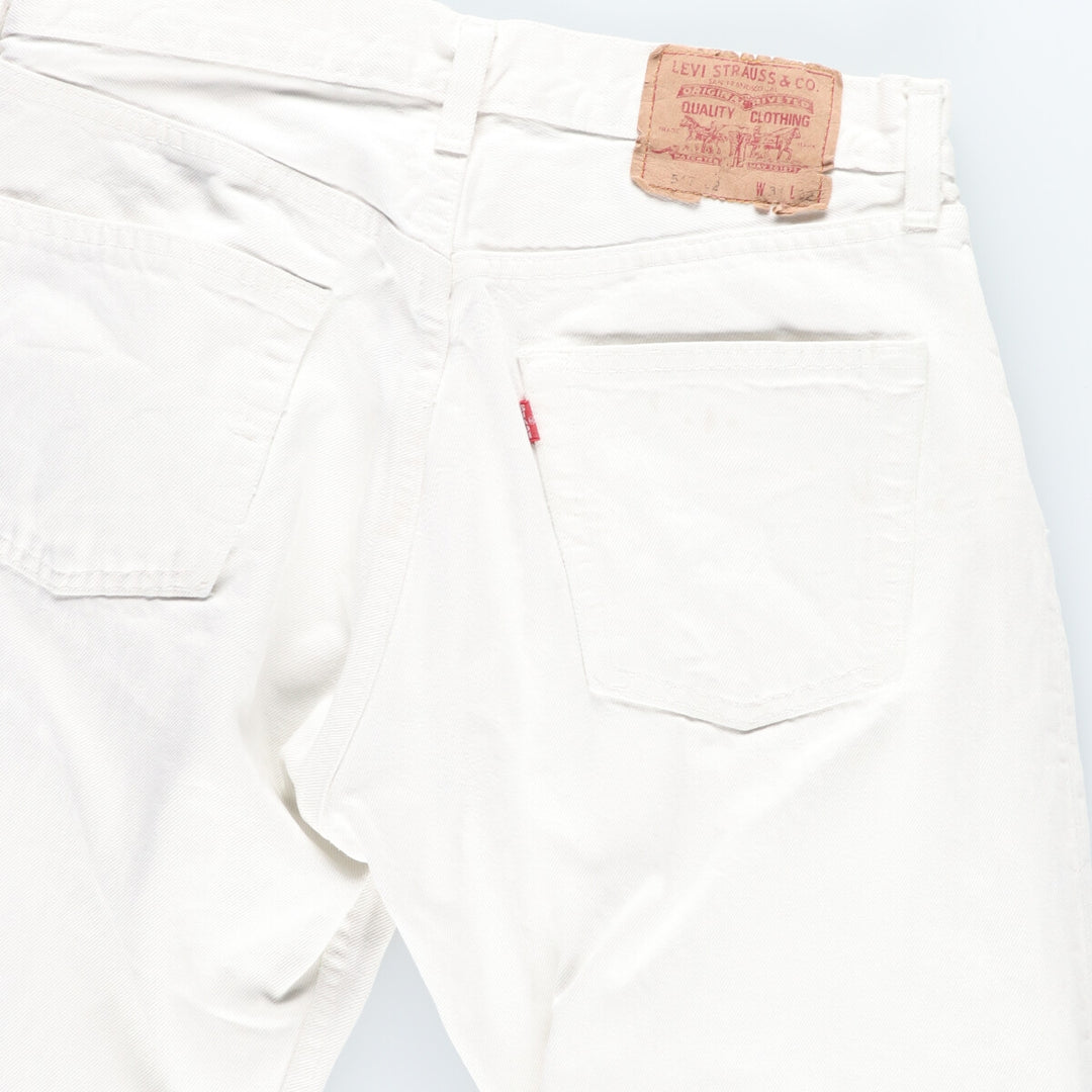 90'S Levi's 517-0250H White Denim Tapered Denim Pants Made in England Men's W31 Vintage /eaa422162