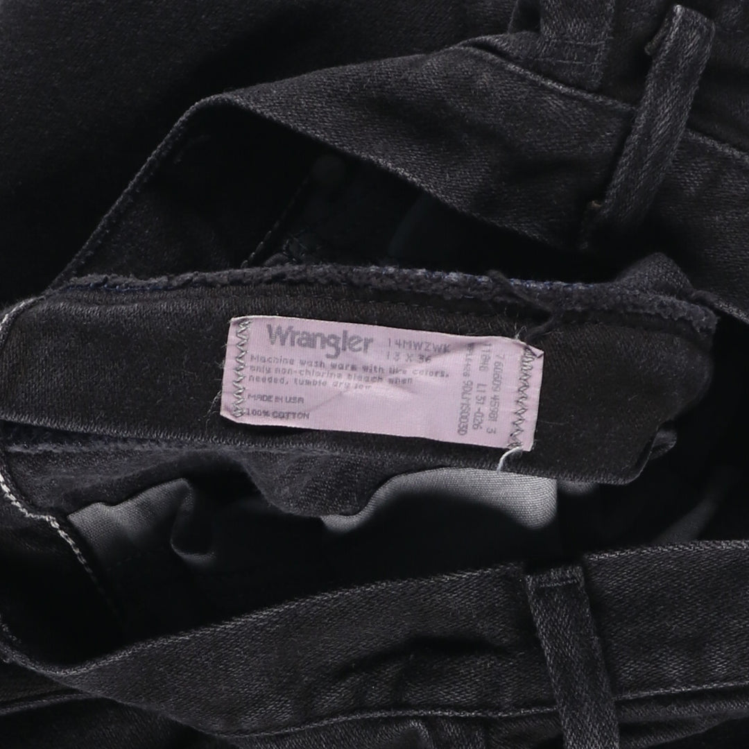 90'S Wrangler 14MWZWK Black Denim Tapered Denim Pants Made in USA Women's XL (w32) Vintage /eaa422176