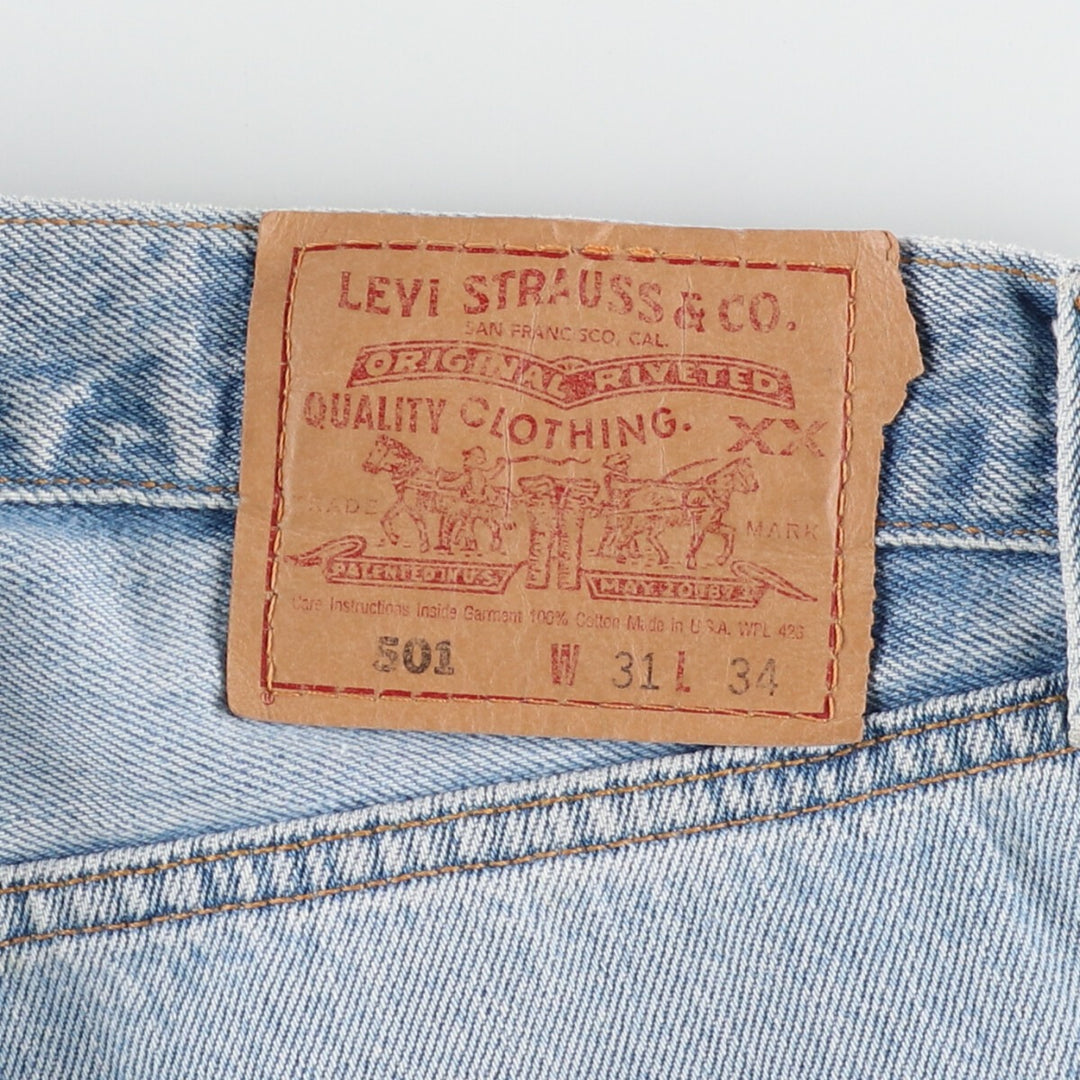 90'S Levi's 501 FOR WOMAN Straight Denim Pants Made in USA Women's L (w31) Vintage /eaa422196