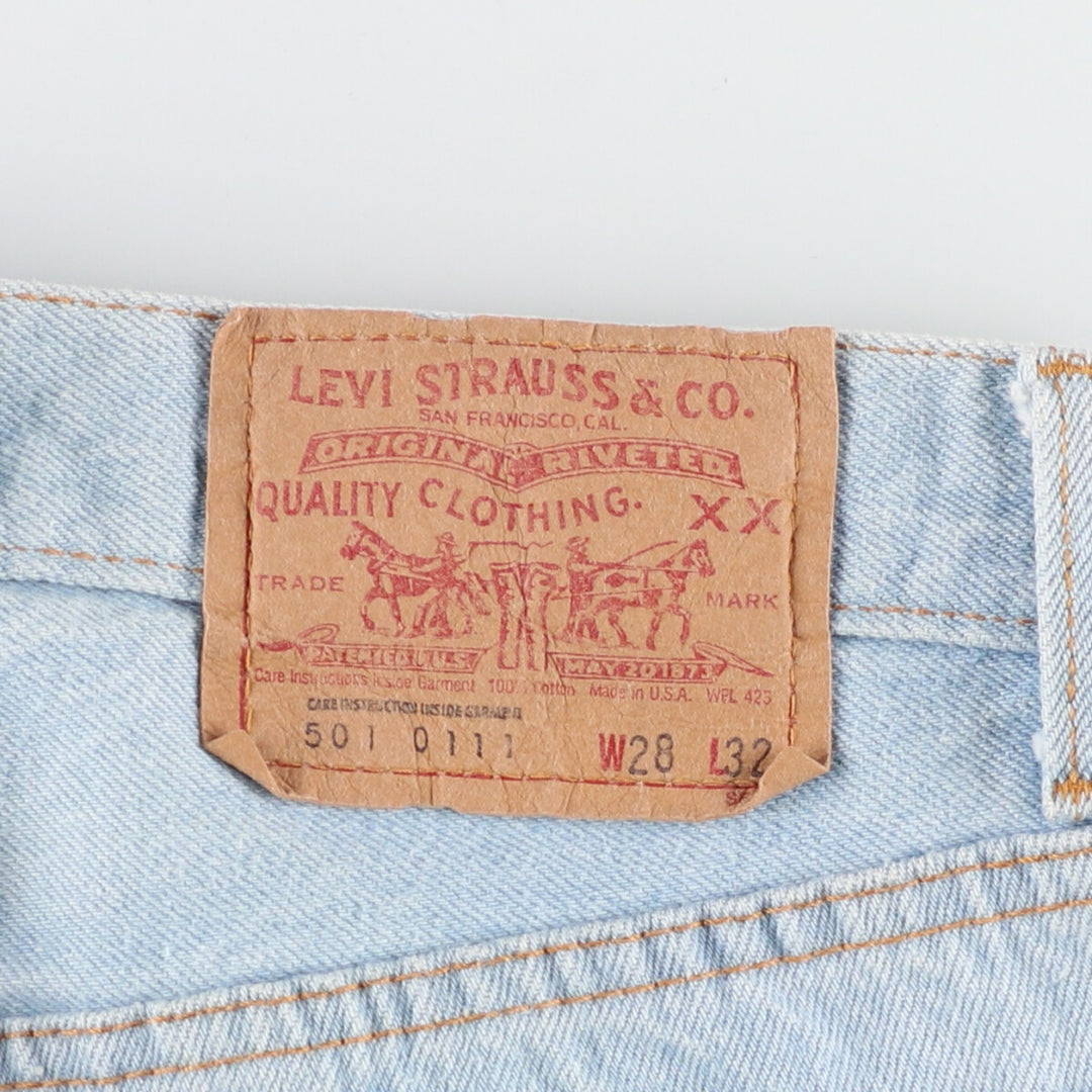 90'S Levi's 501-0111 Straight Denim Pants Made in USA Women's L (w28) Vintage /eaa422199