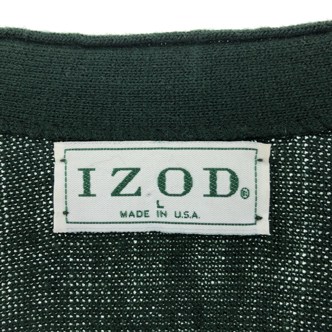 90'S IZOD Acrylic Knit Cardigan Made in USA Men's Size L Vintage /eaa422253