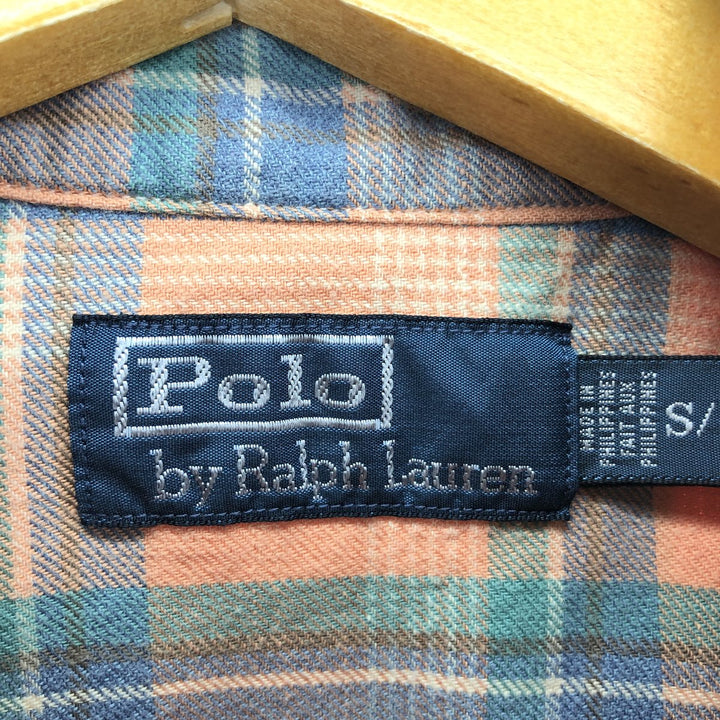 Ralph Lauren POLO by Ralph Lauren Long Sleeve Western Flannel Check Shirt Men's S /eaa422335