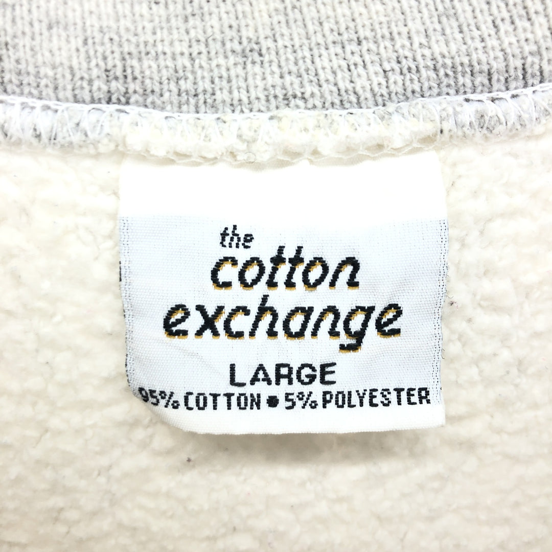 90'S THE COTTON EXCHANGE Reverse Weave College Sweatshirt Trainer Made in USA Men's L Vintage /eaa422386