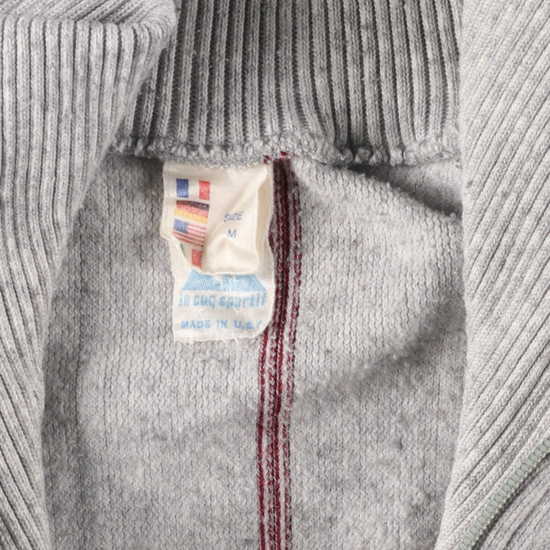 LE COQ SPORTIF Stripe Pattern Full Zip Sweatshirt Trainer Made in USA Men's M /eaa422533