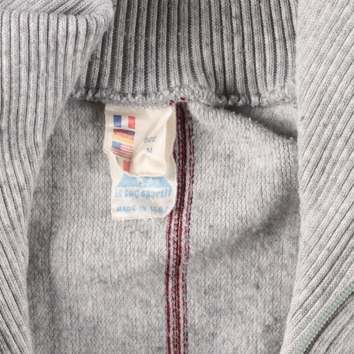 LE COQ SPORTIF Stripe Pattern Full Zip Sweatshirt Trainer Made in USA Men's M /eaa422533