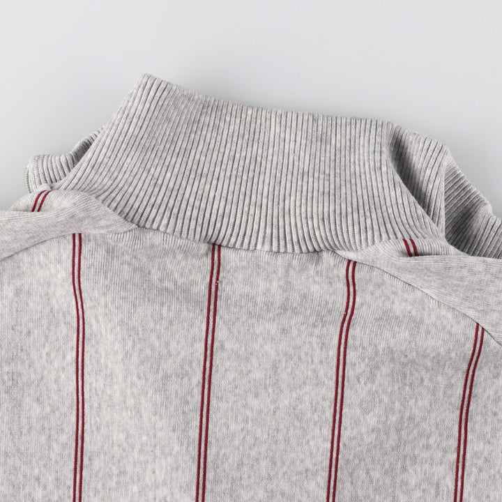 LE COQ SPORTIF Stripe Pattern Full Zip Sweatshirt Trainer Made in USA Men's M /eaa422533