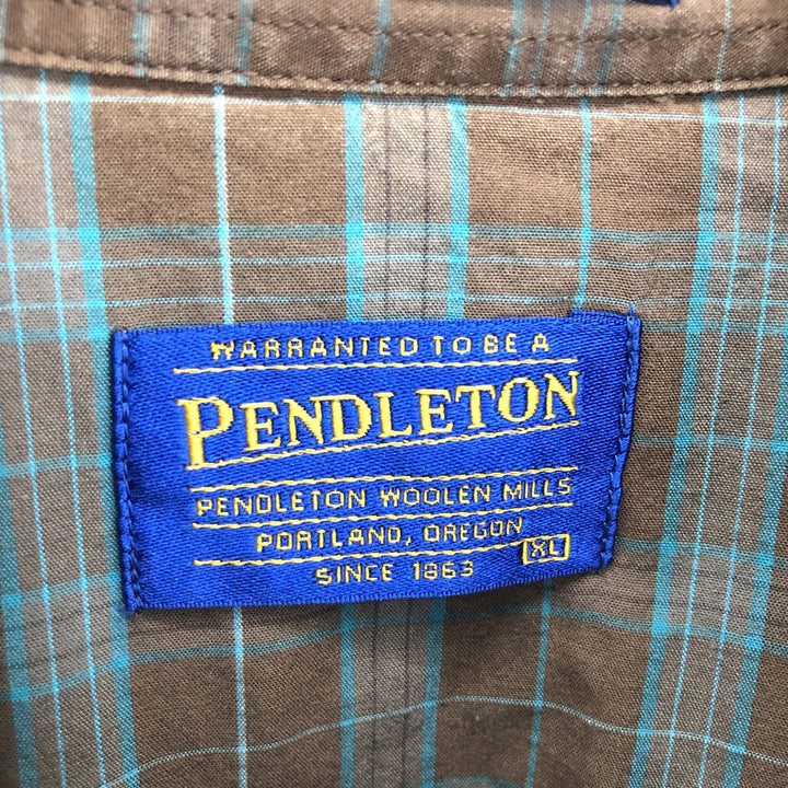 00'S Pendleton Check Pattern Long Sleeve Western Shirt Men's XL /eaa422621