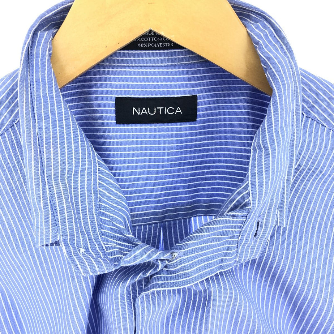 NAUTICA Long Sleeve Button Down Striped Shirt Men's L /eaa422635