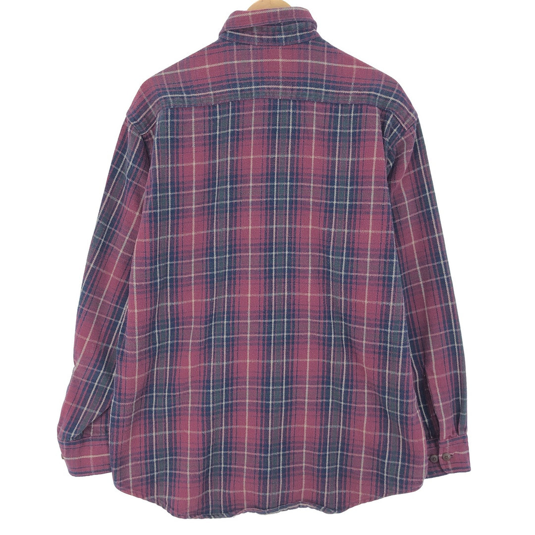 ST JOHN'S BAY Long Sleeve Heavy Flannel Check Shirt Men's L /eaa422729