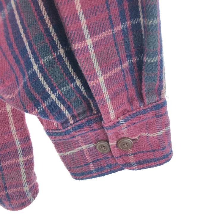 ST JOHN'S BAY Long Sleeve Heavy Flannel Check Shirt Men's L /eaa422729