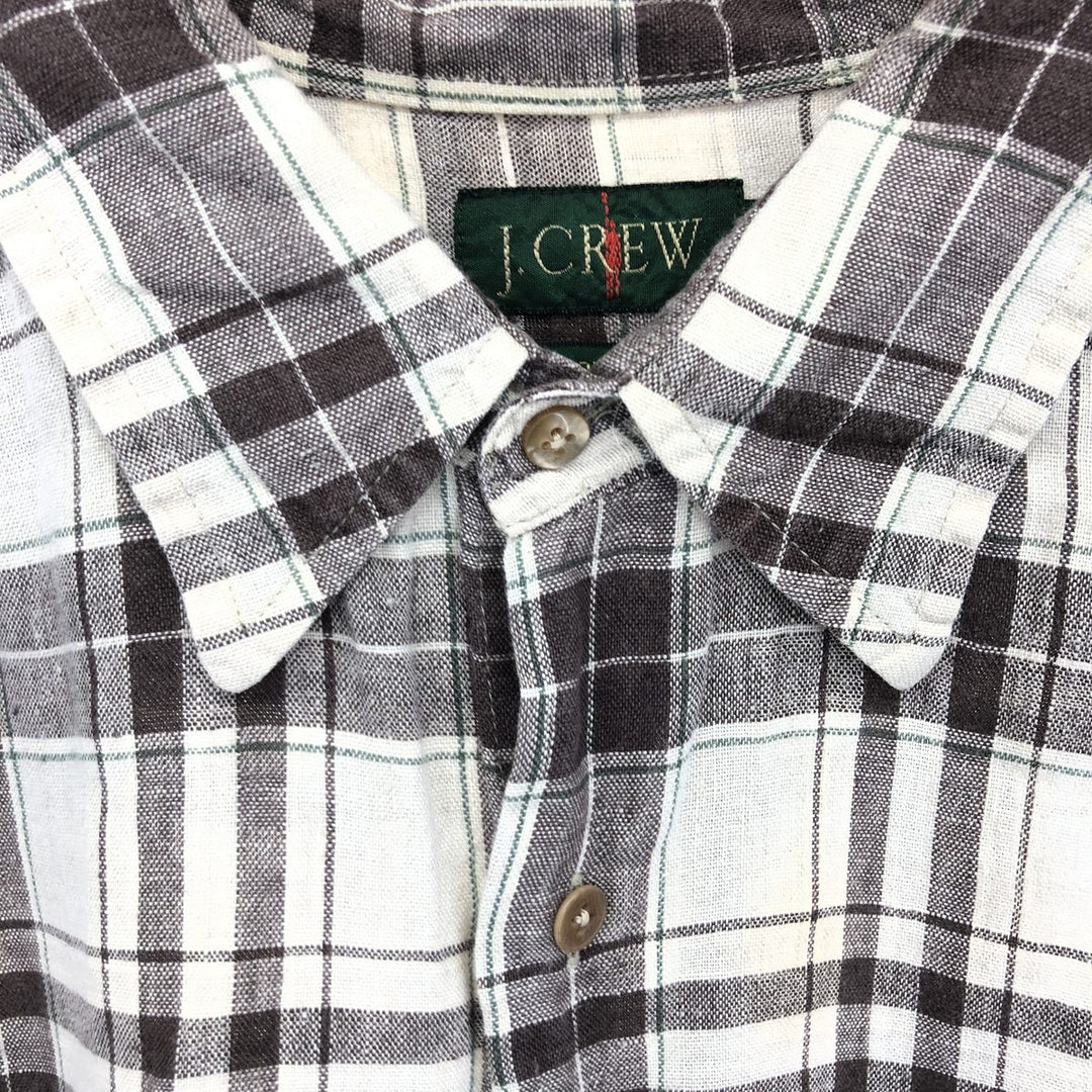 90'S J.Crew Long Sleeve Linen Shirt Men's L Vintage /eaa422771