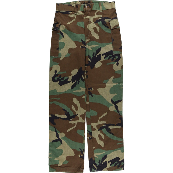 Civilian SAFTBAK Camouflage Pattern Woodland Camo Military Cargo Pants Men's Size W29 unclear Khaki type sage green Vintage Second Hand