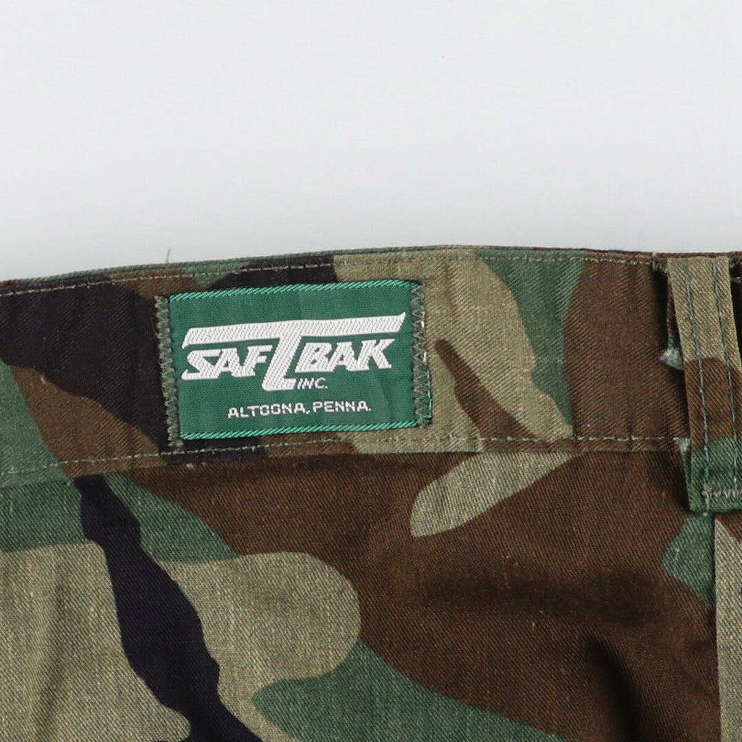 Civilian SAFTBAK Camouflage Pattern Woodland Camo Military Cargo Pants Men's Size W29 unclear Khaki type sage green Vintage Second Hand