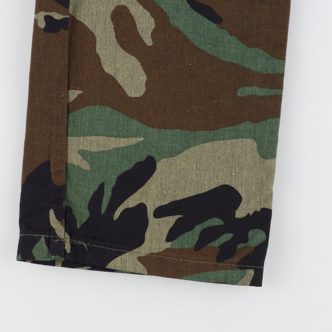 Civilian SAFTBAK Camouflage Pattern Woodland Camo Military Cargo Pants Men's Size W29 unclear Khaki type sage green Vintage Second Hand