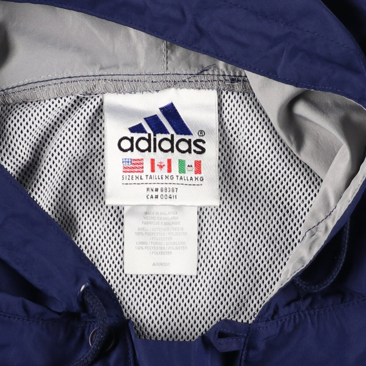 90'S Adidas Hooded Warm-up Pullover Men's XL Vintage /eaa422870