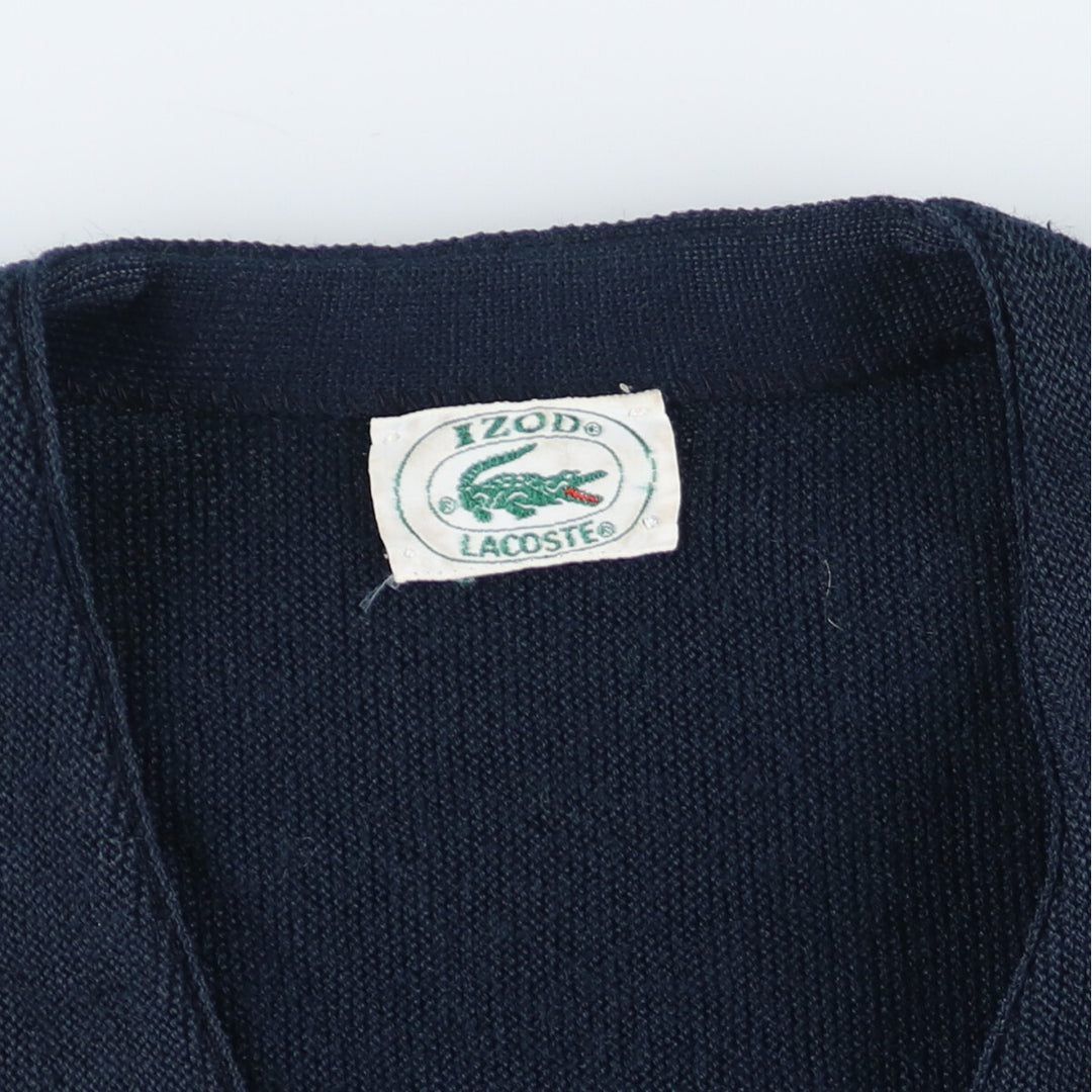 80'S Lacoste IZOD Acrylic Knit Cardigan Men's M Vintage /eaa423179