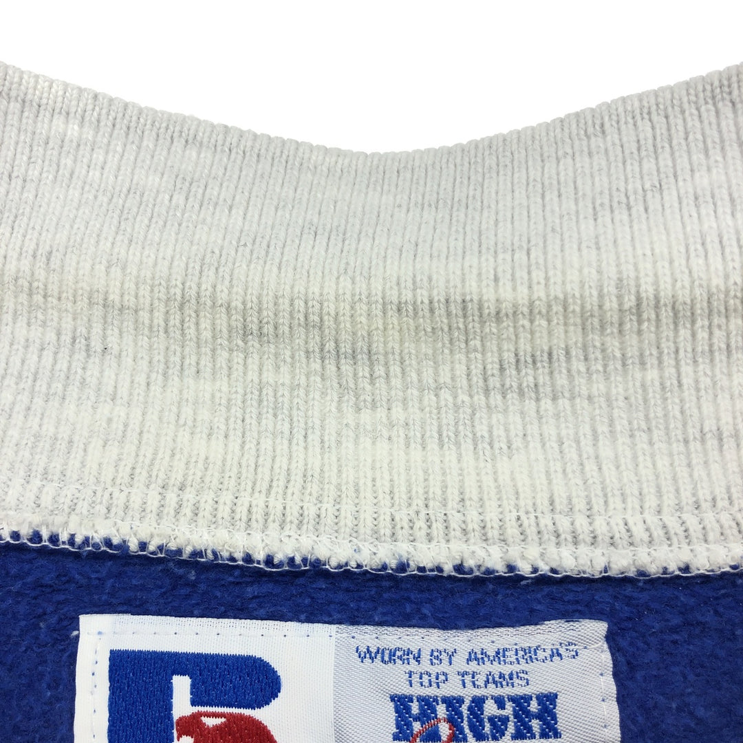 90'S Russell HIGH COTTON Collared Half Button College Sweatshirt Trainer Made in USA Men's XL Vintage /eaa423209