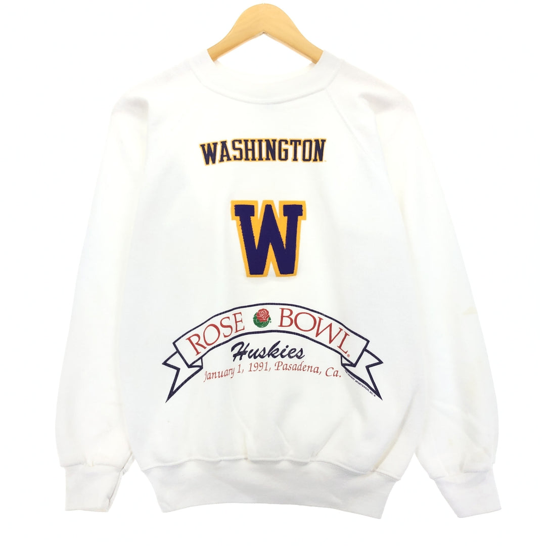 90'S Hanes WASHINGTON University of Washington Rose Bowl College Sweatshirt Trainer Made in USA Women's M Vintage /eaa423262