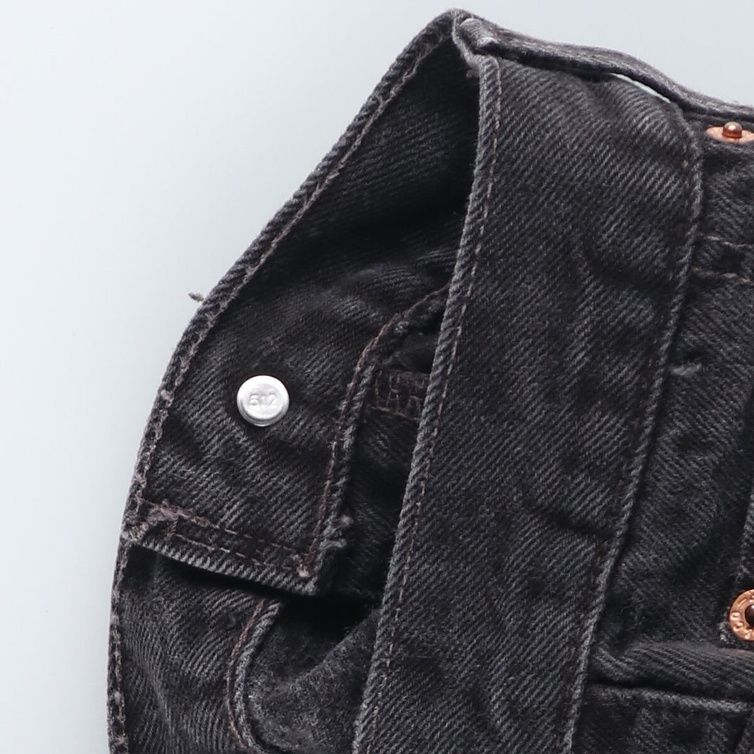 00'S Levi's 550 RELAXED FIT TAPERED LEG Black Denim Tapered Denim Pants Made in USA Women's L (w34) /eaa423354