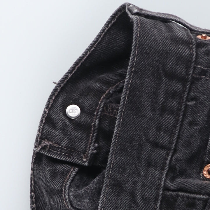 00'S Levi's 550 RELAXED FIT TAPERED LEG Black Denim Tapered Denim Pants Made in USA Women's L (w34) /eaa423354